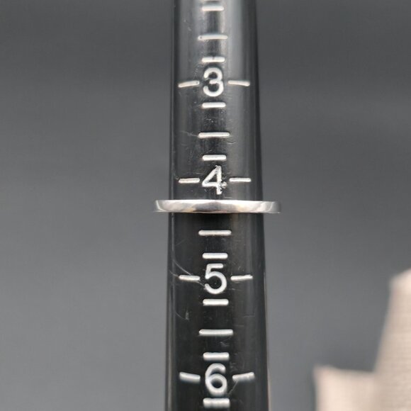 Size 4.25 Sterling Silver Stacking Name Affirmation Words Ring A7159 - Picture 7 of 9